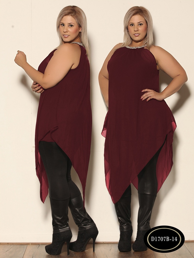[256D1707B14XXXL] Vestido Moda Azulle Fashion