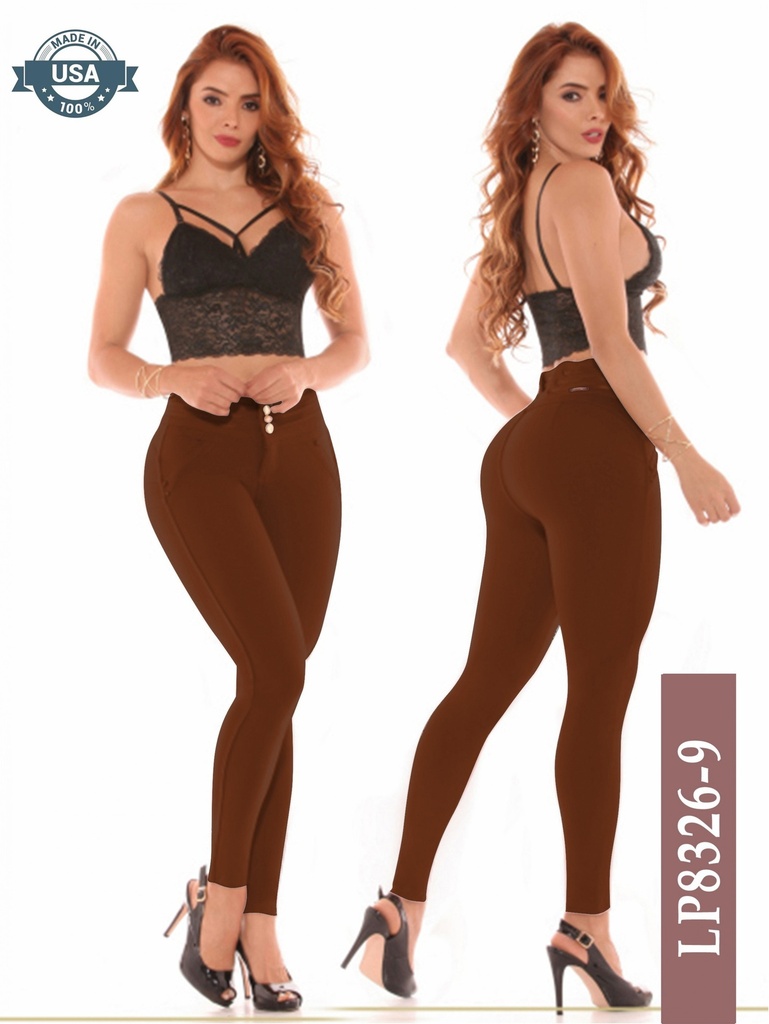 [256LP83269XL] Women's Brown High Waist Leggings LP8326-9