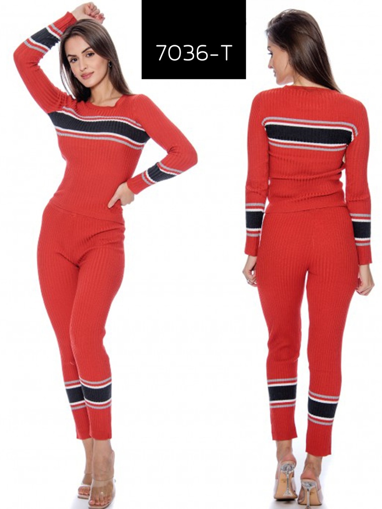 Conjunto Sueter 7036 Terracota