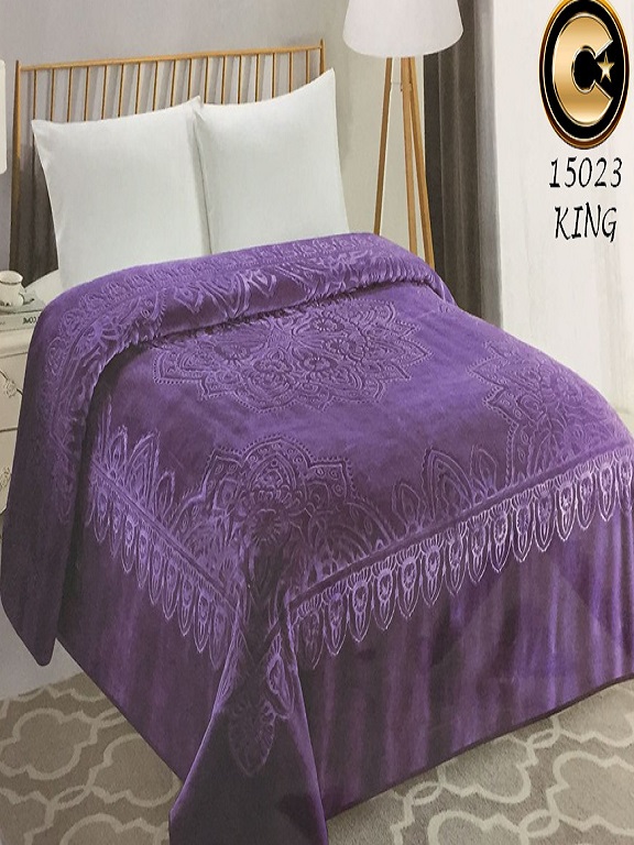 Cobija Tamaño King de Felpa Morado para Mujer 15023