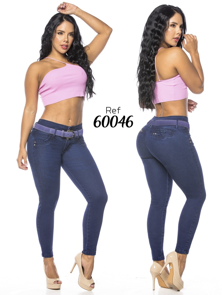Women's Navy Blue Butt Lift Skinny Jeans 60046