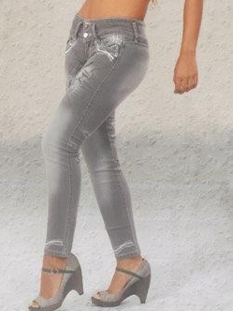 Women's Gray Wash Butt Lift Skinny Jeans 102713203