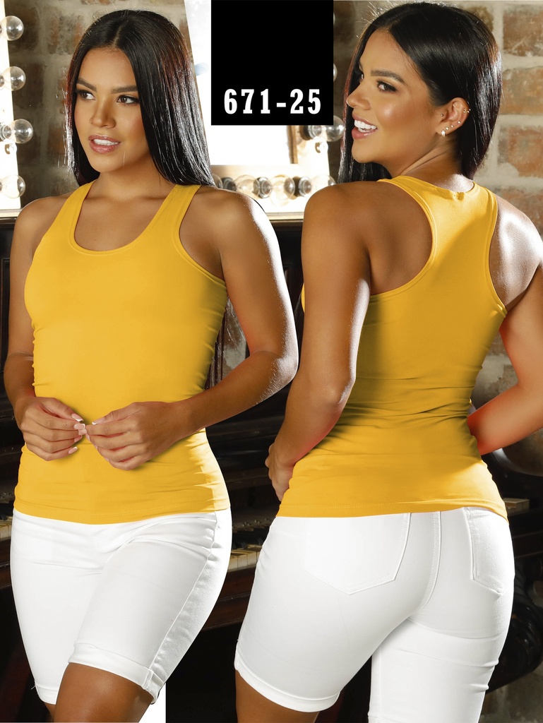 [26867125] Women's Mustard Racerback Top 671-25