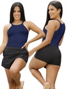 Women's Navy Halter Top 677-11