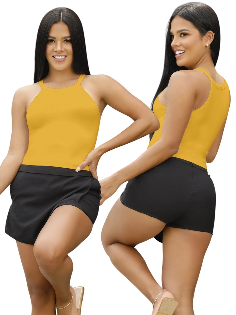 Women's Mustard Halter Top 677-25