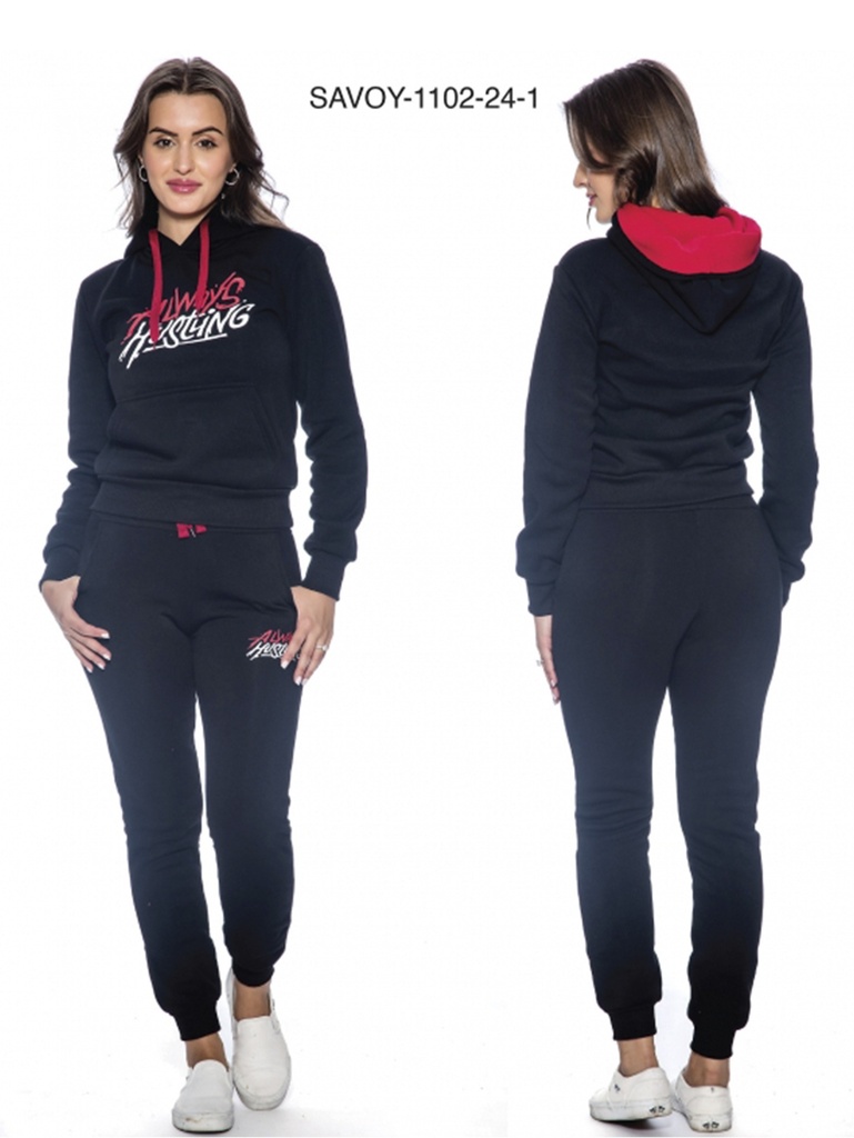 Women's Navy Hoodie & Joggers Activewear Set Savoy-1102-24-1