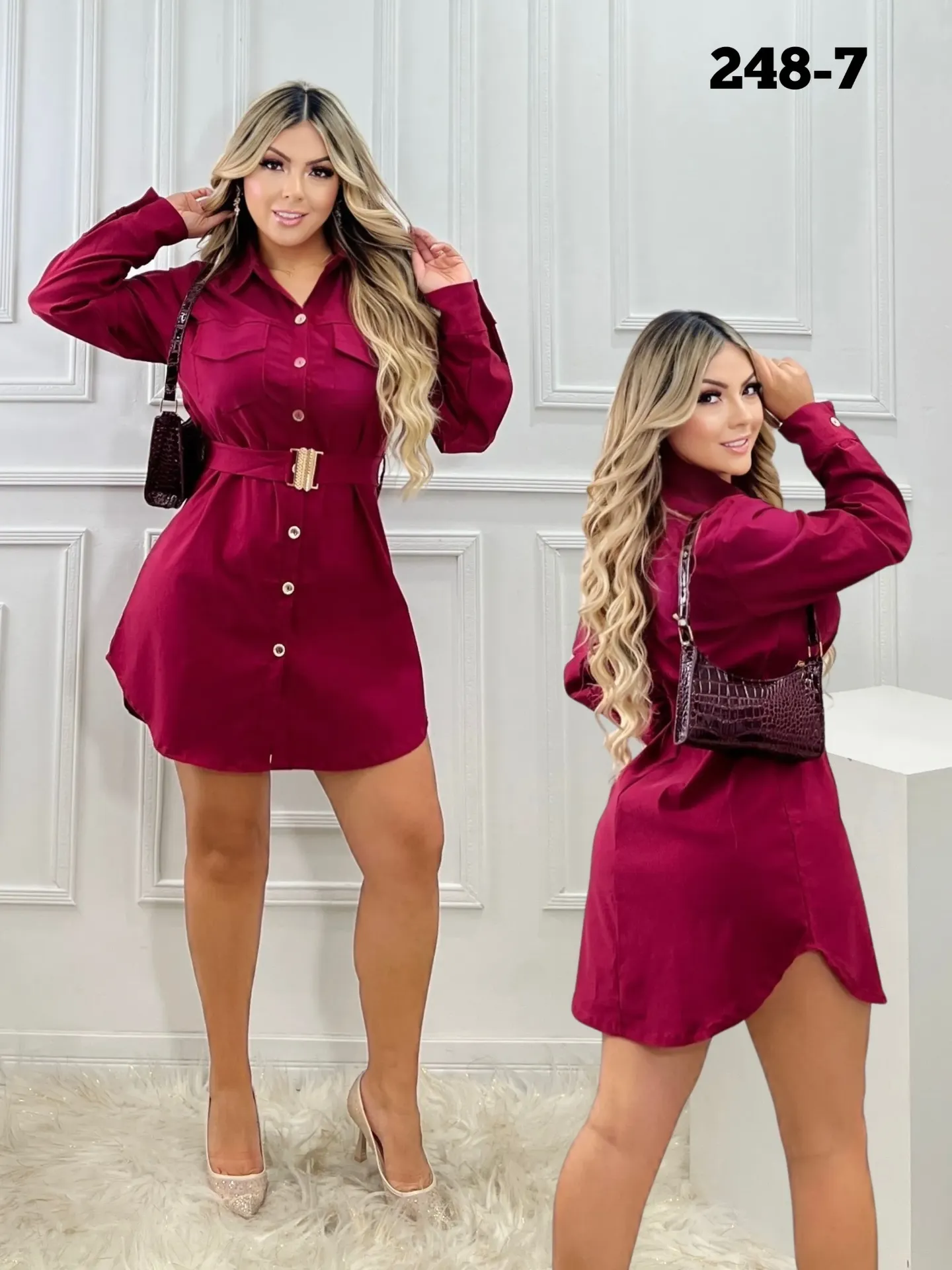 [3772487S/M] Vestido Camisero Moda Colombina 248-7 (S/M)