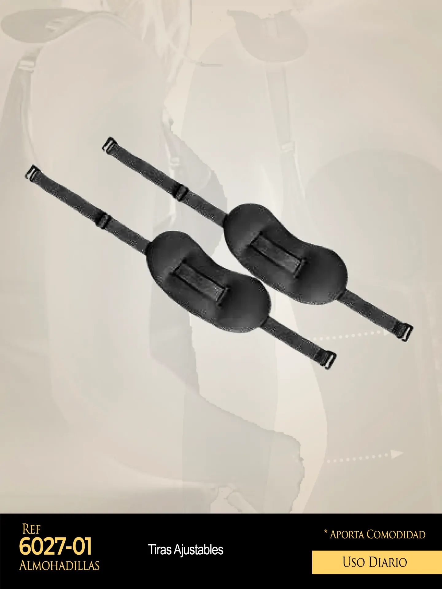 [1106027U01] Accesorio para Faja Tirantes Ajustables Negro para Mujer 6027-01
