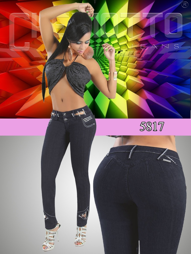 Women's Black Butt Lift Skinny Jeans 5827