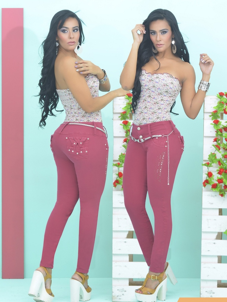 Women's Raspberry Butt Lift Skinny Jeans 5009X