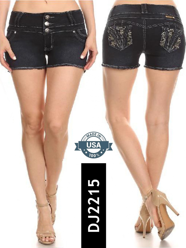 [108221503] Short Mezclilla Levantacola Negro para Mujer DJ2215 (3)