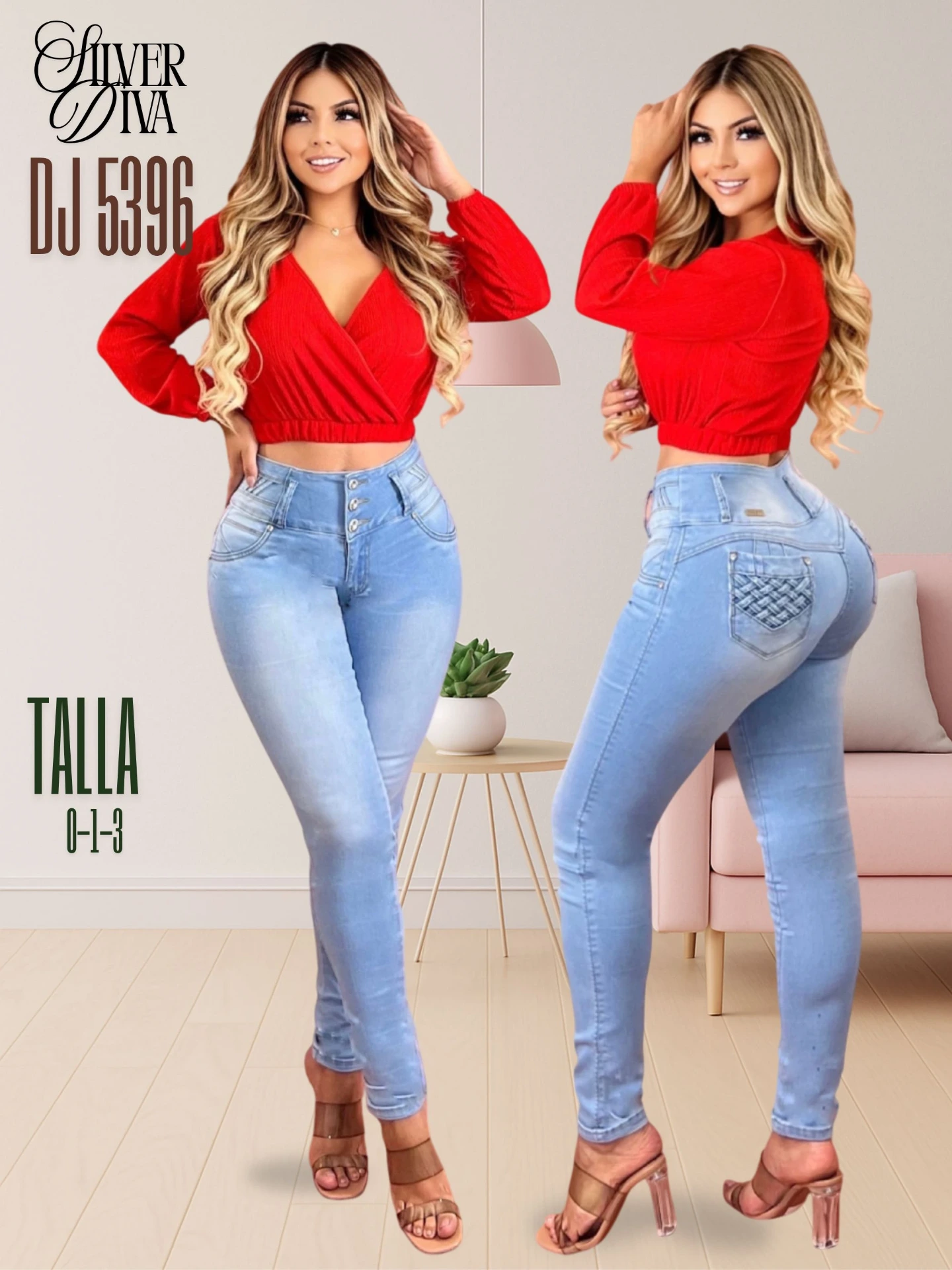 Women's Light Wash High Waist Butt Lift Skinny Jeans DJ5396