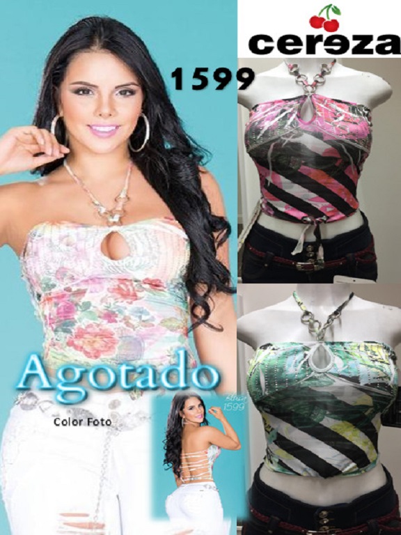 [1111599] Women's Floral Halter Top 1599