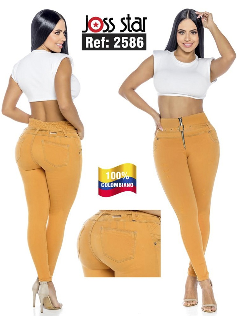 [109258603] Women's Mustard Butt Lift Skinny Jeans 2586 (3)