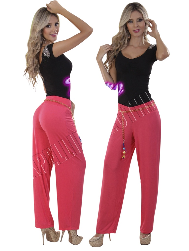 [103072] Pantalón Ajustados Elásticos Rosa Coral para Mujer Valery
