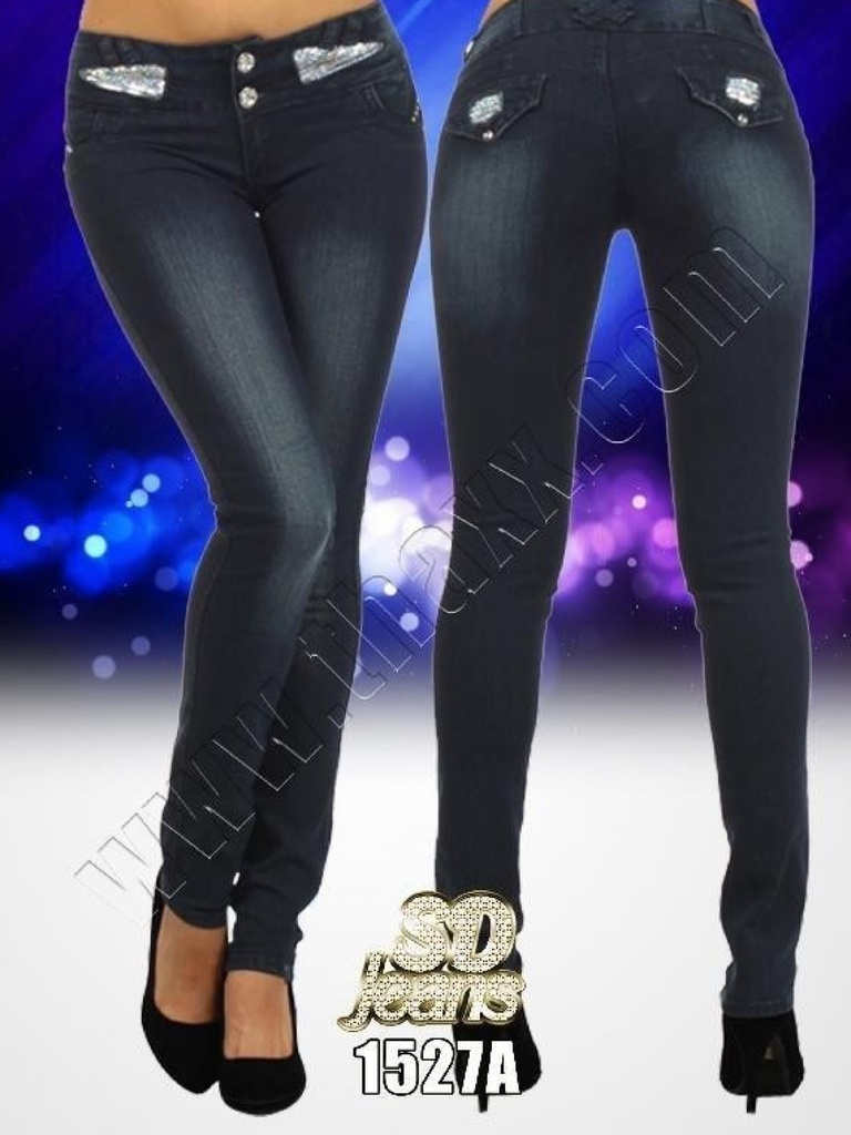 Women's Black Butt Lift Skinny Jeans 1527A