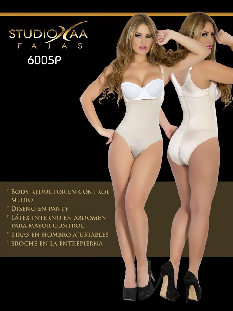 [1106005SP02] Women's Beige Bodysuit Shaper with Bra Shapewear Body Shaper 6005P (S)