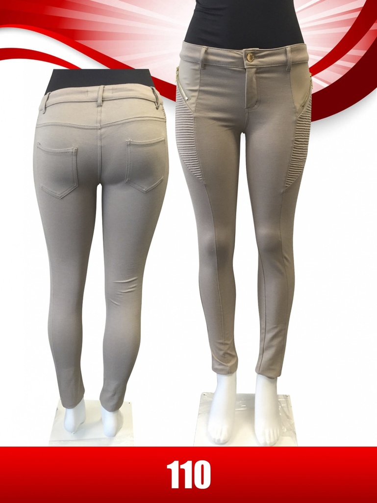 Pantalón Ajustados Elásticos Gris para Mujer 110