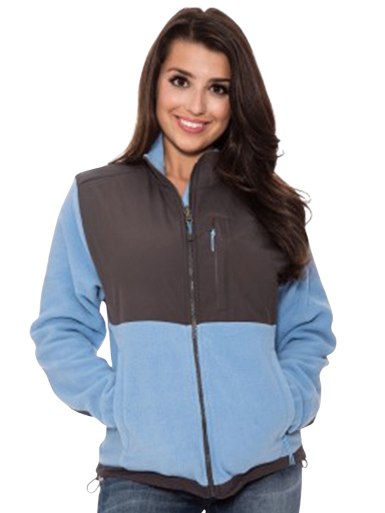 [20099913S] Chaqueta Chaqueta Polar Bicolor Azul Claro y Gris para Mujer 999-13 (S)