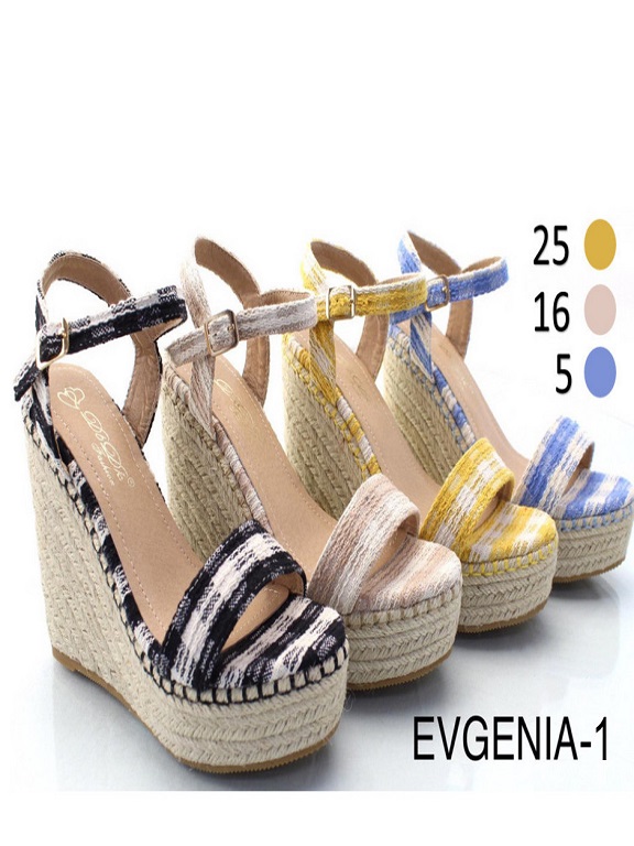 Plataformas Espadrille Mezcla Metálica para Mujer
