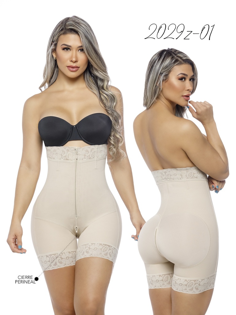 [2302029ZS01] Faja Moldeadora Faja Short de Cintura Alta Beige para Mujer 2029Z-01 (S)