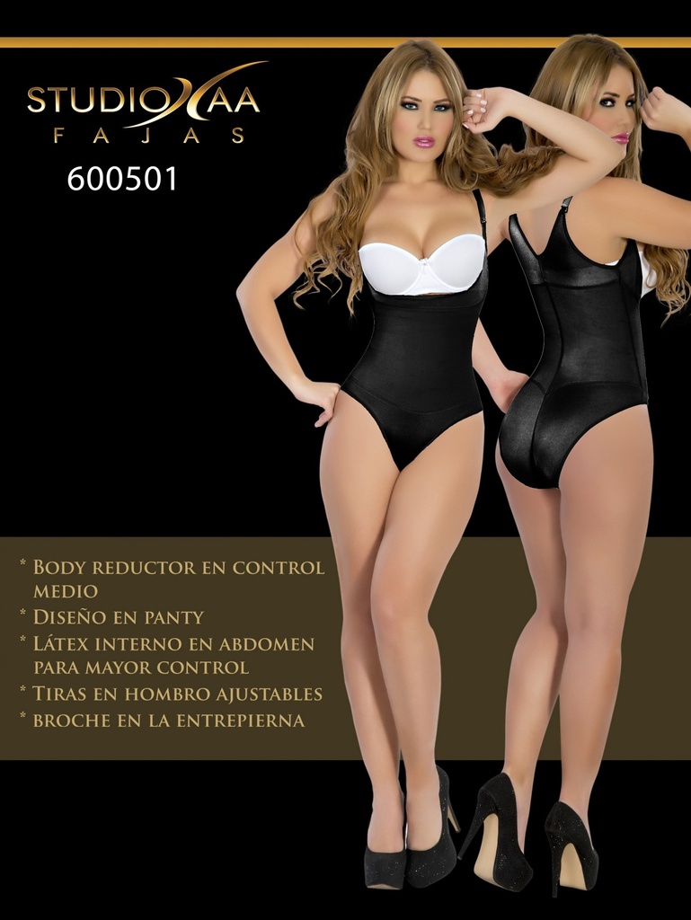 [1106005XLP01] Women's Black Bodysuit Shaper with Bra Shapewear Body Shaper 6005-01