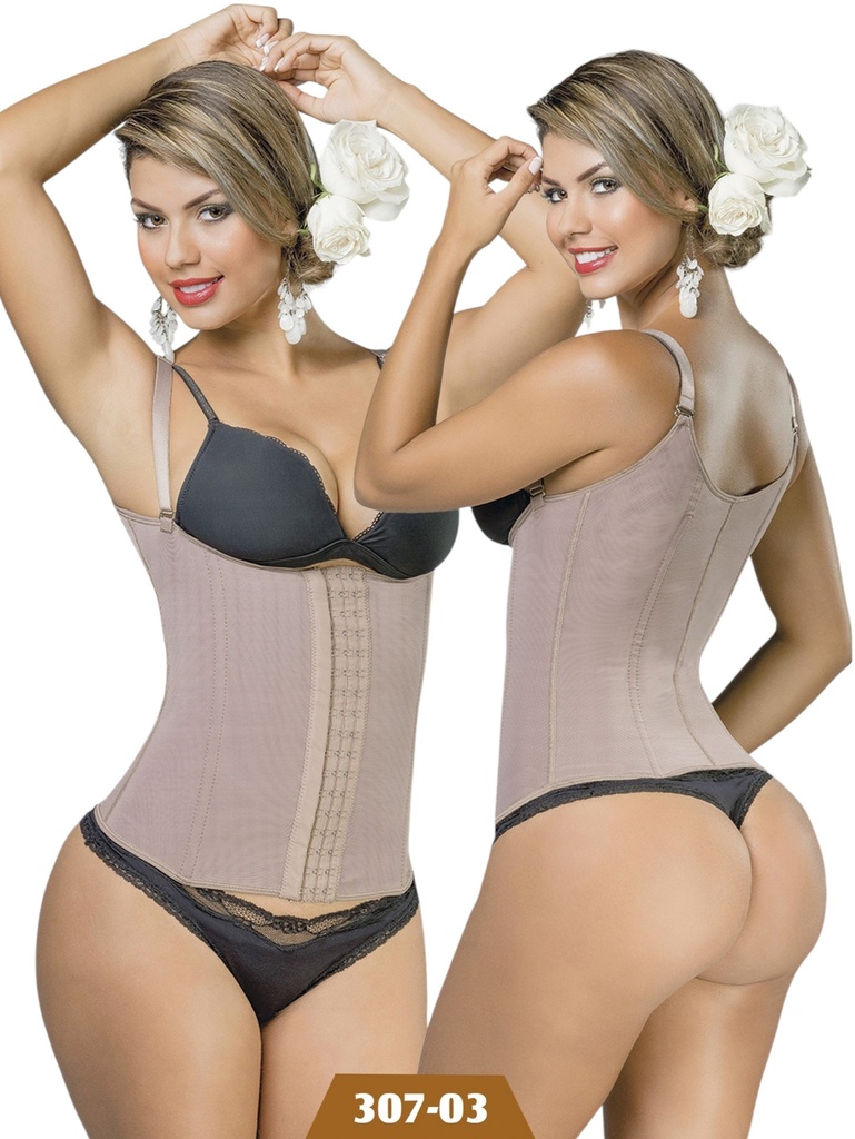 [230307M03] Women's Mocha Waist Trainer Vest Shapewear Body Shaper 307-03 (M)