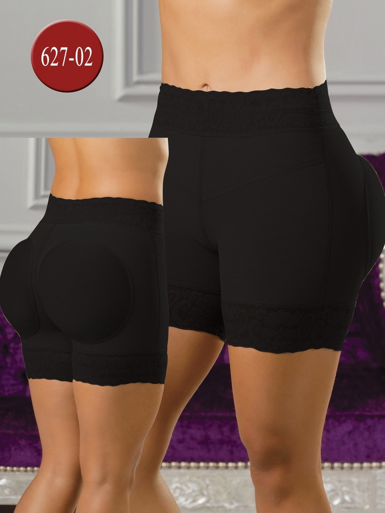 Faja Moldeadora Short Levanta Glúteos Negro para Mujer 627-02