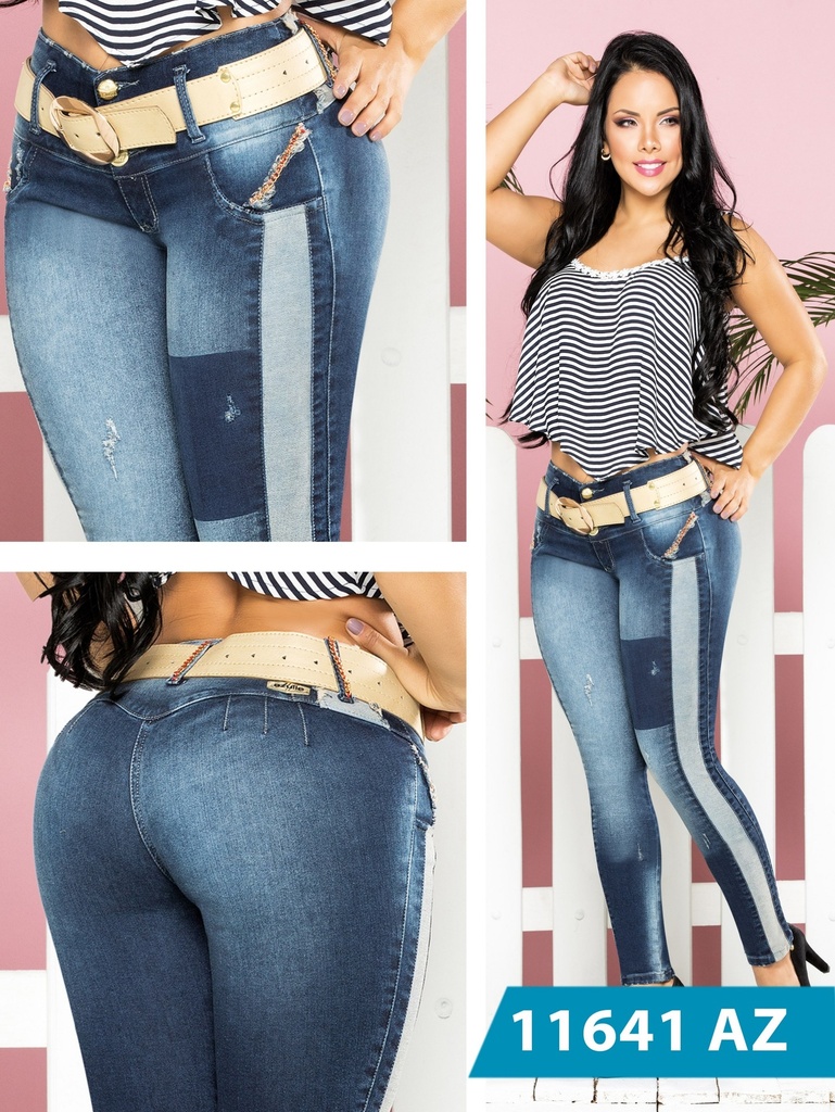 Jeans Levantacola Colombiano Azulle 