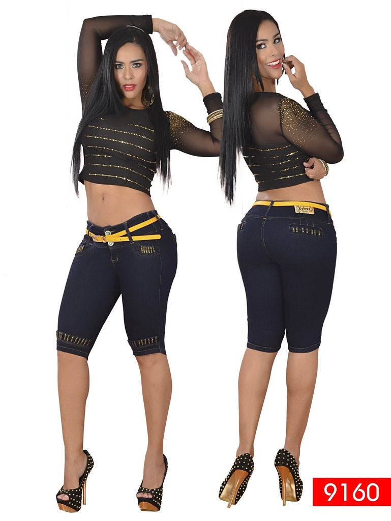 [103916001] Short Bermuda Elástica Negro para Mujer 9160
