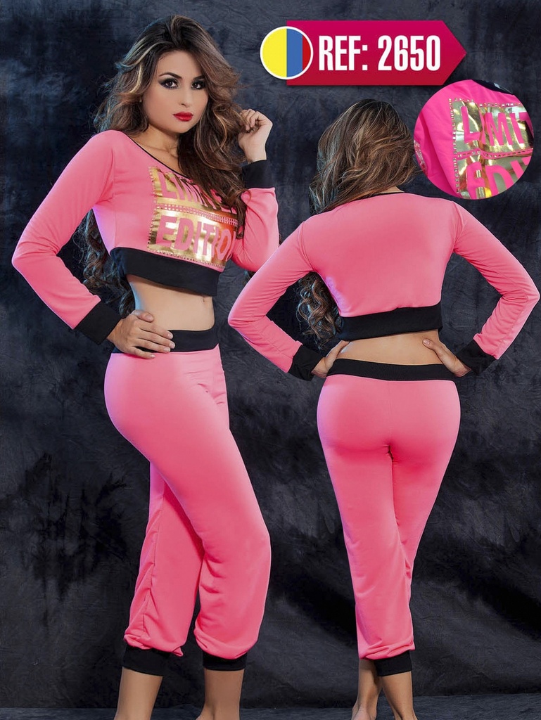 Conjunto Capri Colombiano Cereza 