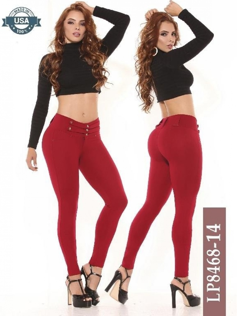 Women's Red Skinny Stretch Pants LP8468-14