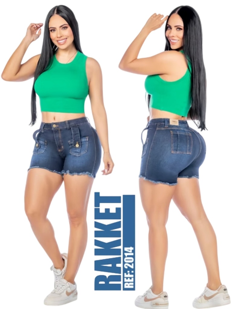 [2612014R03] Short Mezclilla Levantacola Lavado Medio para Mujer 2814 (3)