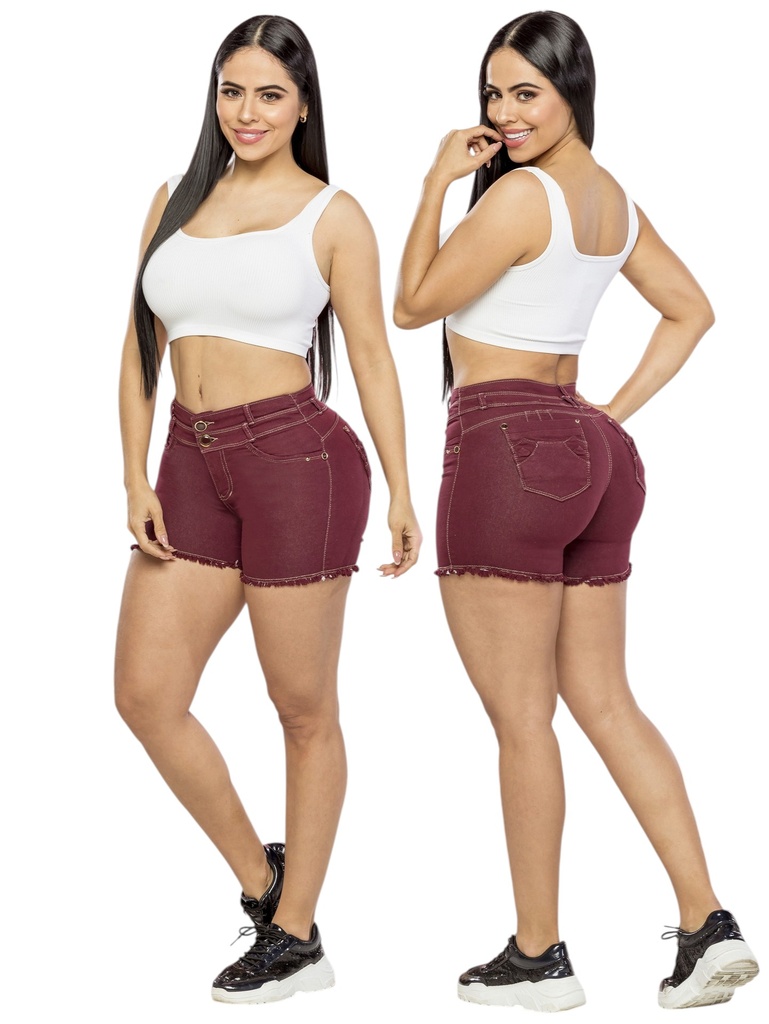 [29325503] Short Elásticos Levantacola Vino Tinto para Mujer 255 (3)