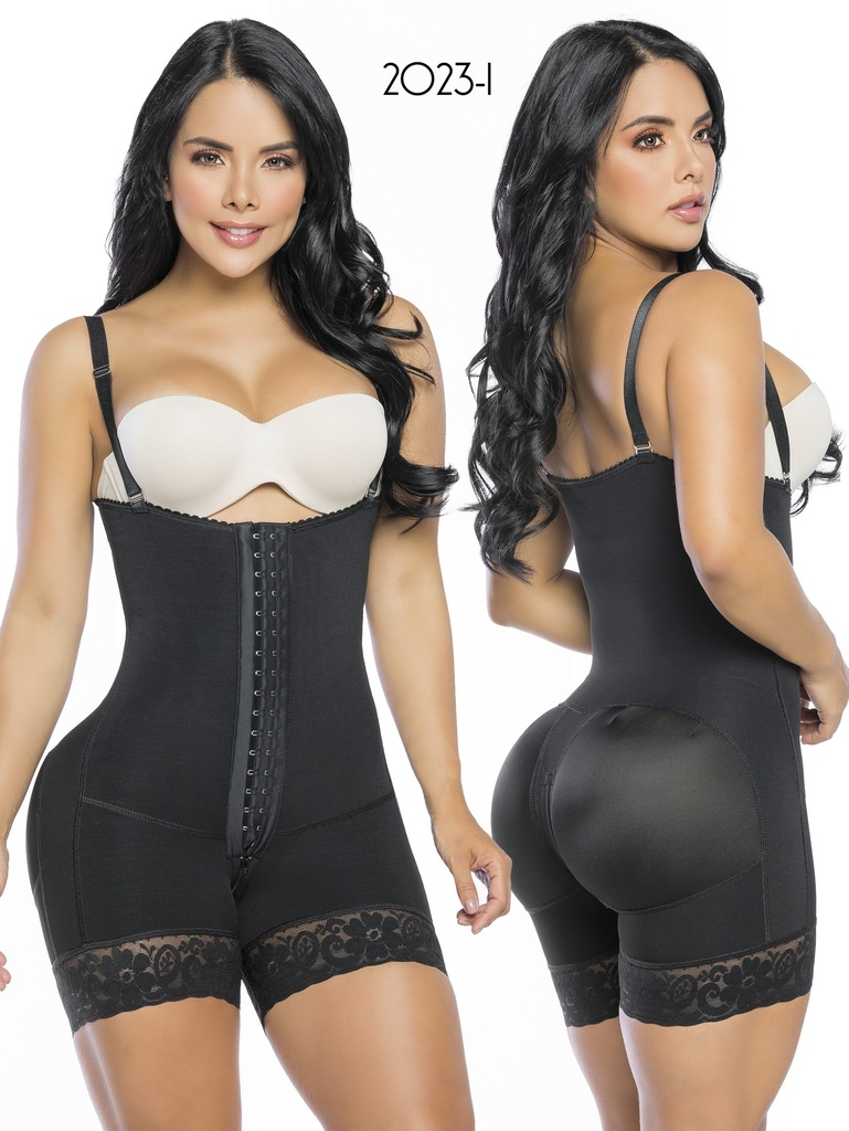 [3112023M01] Faja Moldeadora Faja Body Tipo Short Busto Abierto Negro para Mujer 2023-1 (M)