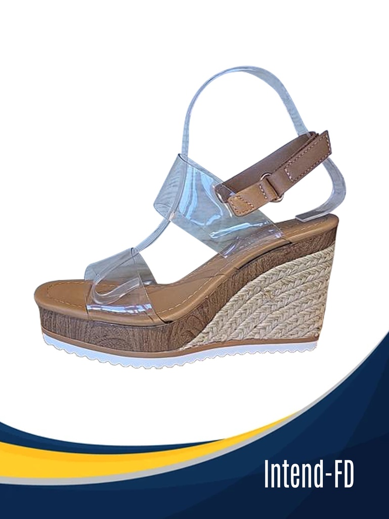 [316INTENDFD9] Women's Silver Blue Glitter Cork Platform Wedges Intend-FD (9)