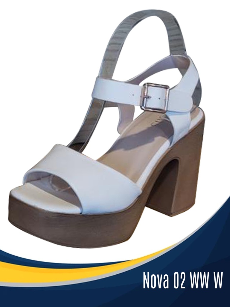 [316NOVA02WWW9] Sandalias Plataforma Gruesa Blanco para Mujer Nova 02 WW-W (9)
