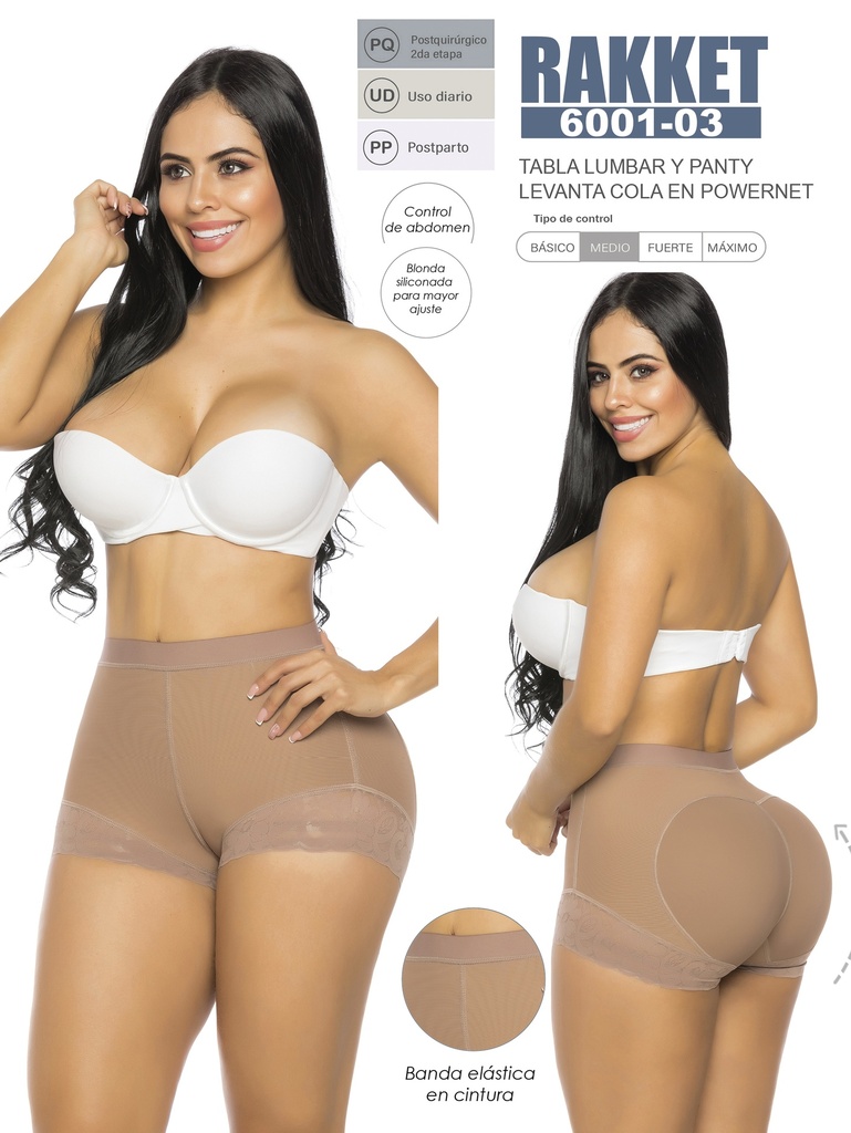 Faja Moldeadora Panty Levanta Glúteos Mocha para Mujer 6001-03