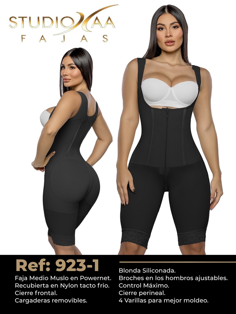 [370923S01] Faja Moldeadora Faja Body Tipo Short Negro para Mujer 923-1 (S)