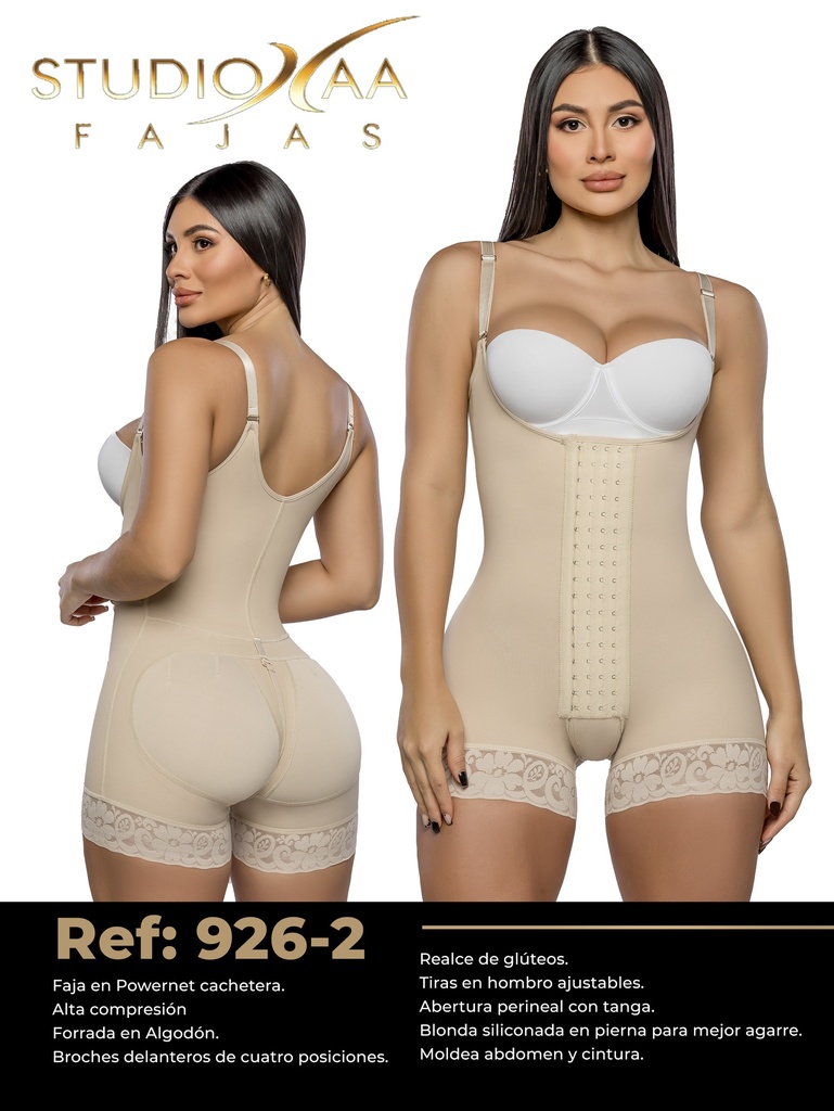 Faja Colombiana Powernet Studio AA 926 – Short Moldeador, Beige