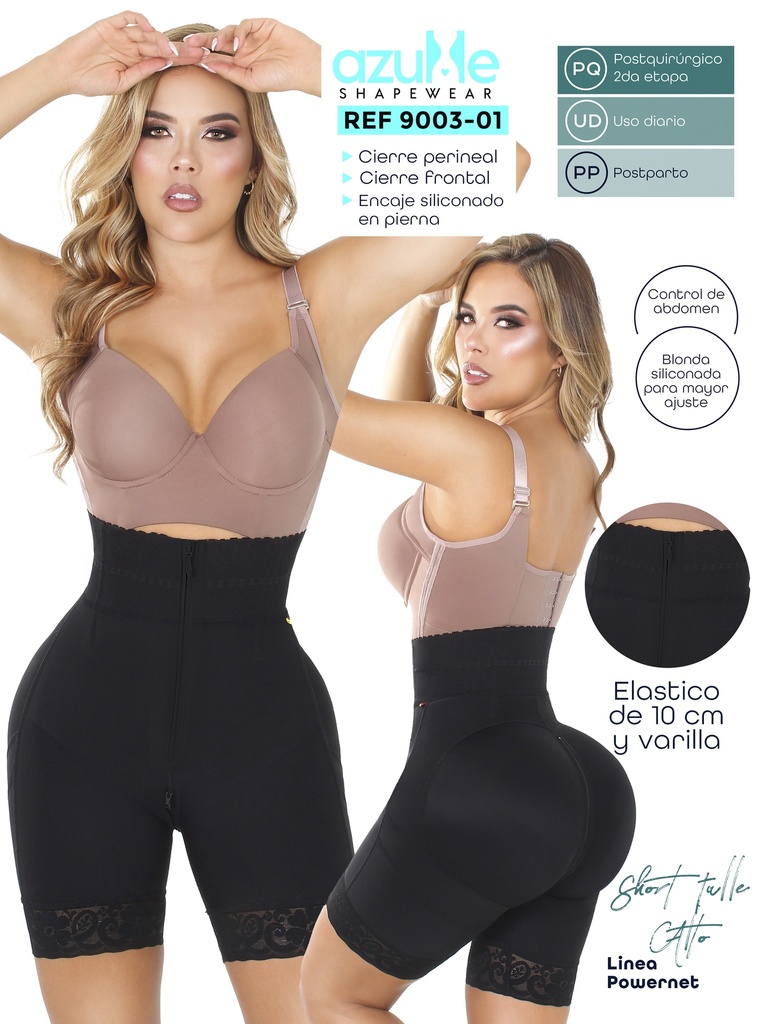 [3719003S01] Women's Mocha High Waist Zip Shaper Shorts Shapewear Body Shaper 9005-03 (S)