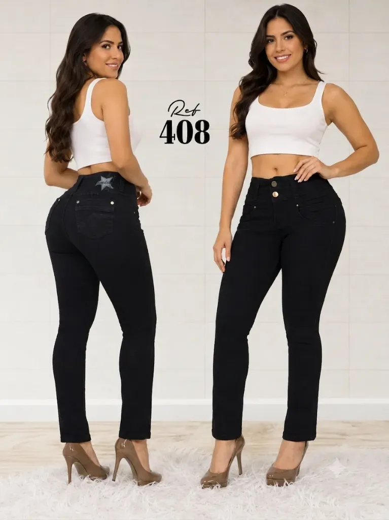 Women's Black Butt Lift Skinny Jeans 408