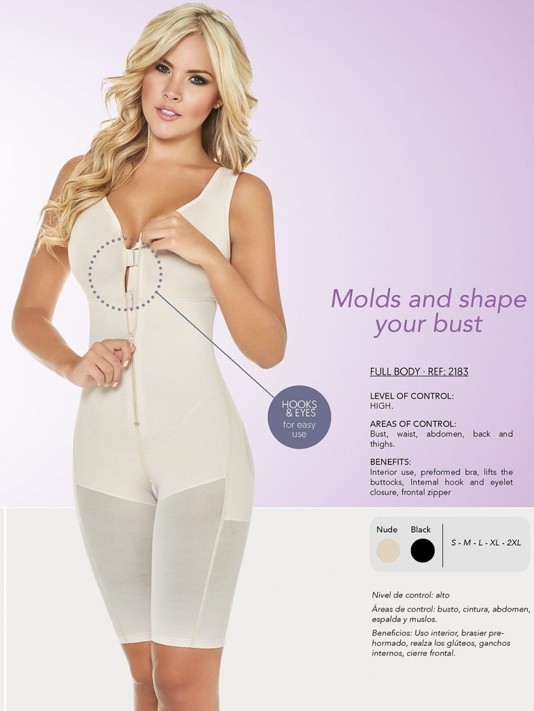 [1362183XL] Body Realza Gluteos y Busto