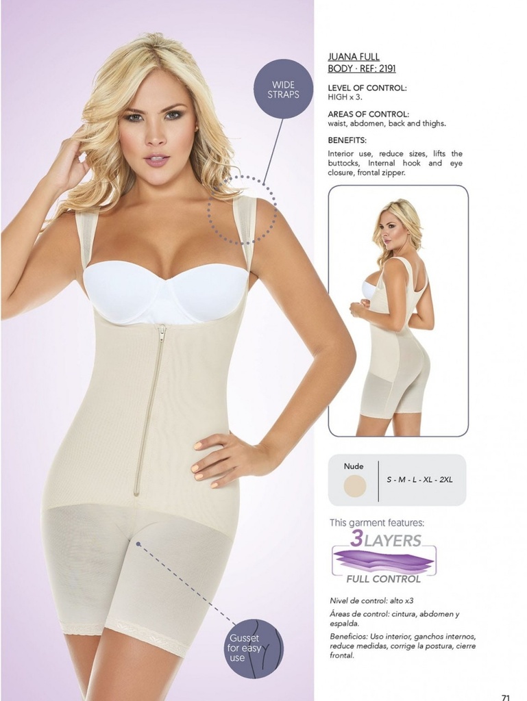 [1362191S] Faja Moldeadora Panty Moldeador con Tirantes Beige para Mujer