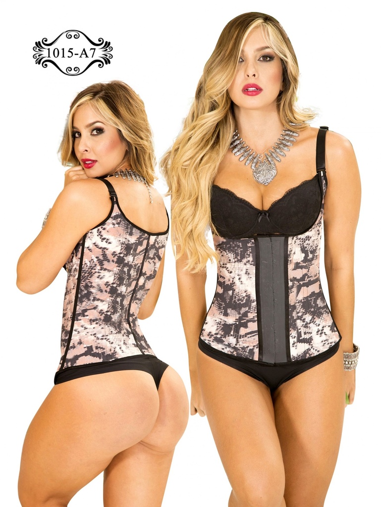 Women's Floral Print Waist Trainer Vest Shapewear Body Shaper 1015-A7
