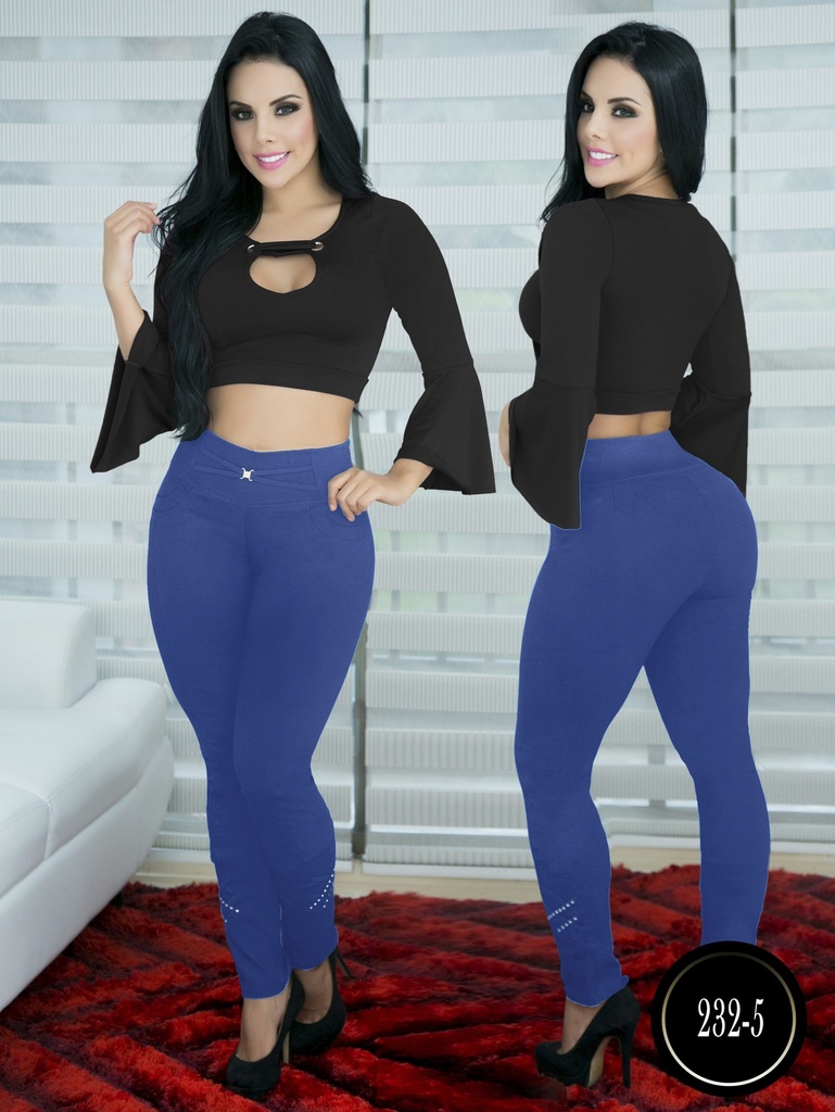 [107232501] Women's Indigo Blue High-Waisted Skinny Comfort Pants – Thaxx 229-5