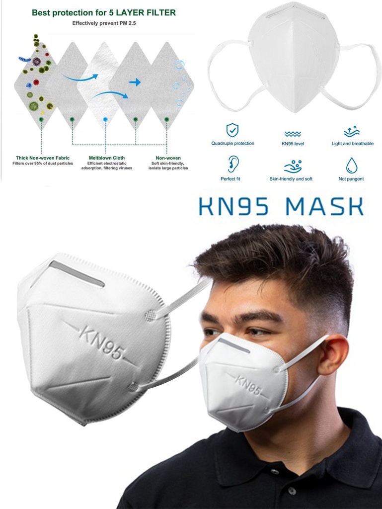 [292KN95] KN95 Protective Face Mask 5-Layer