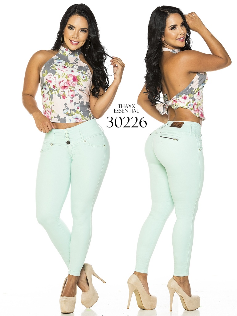 Women's Mint Green Butt-Lifting Skinny Jeans