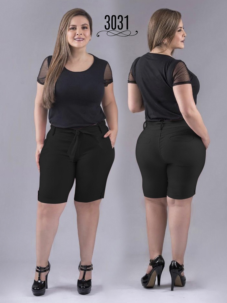 [3523031P15] Women's Black Bermuda Shorts 3031