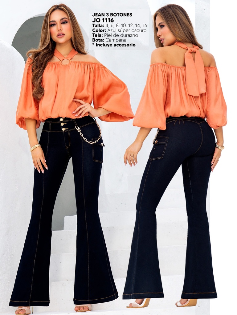 [374111601] Women's Black High-Waisted Butt-Lifting Flare Jeans